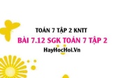 Bài 7.12 SGK Toán 7 tập 2 Kết nối tri thức